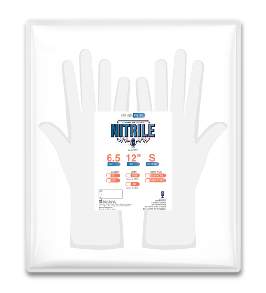 GloveFM® Cleanroom Nitrile Gloves W36.50Hz GloveFM